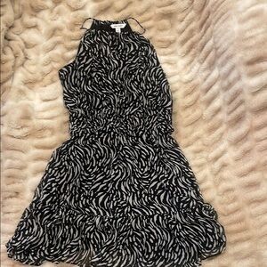 Black and White Halter Dress